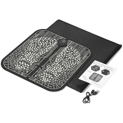 EMS Foot Massager Mat with adjustable modes and USB charging for foot relief