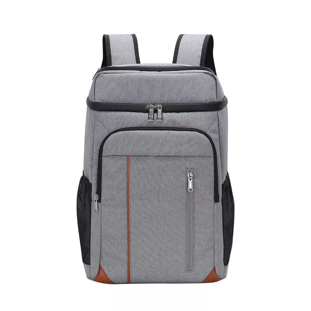 Large Capacity Outdoor Creative Double Insulation Backpack in grey or dark blue