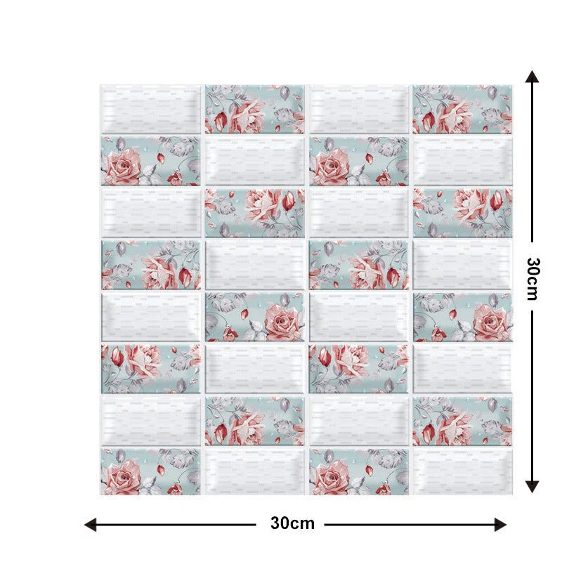 Brick wallpaper self-adhesive sticker for kitchen and bathroom walls, moisture-proof and oil-proof