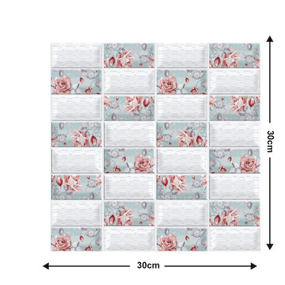 Brick wallpaper self-adhesive sticker for kitchen and bathroom walls, moisture-proof and oil-proof