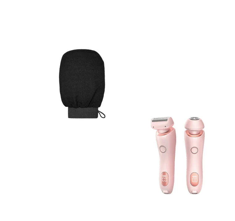Cordless women's electric shaver with specialized square foil head and hypoallergenic blades for smooth, hair-free skin