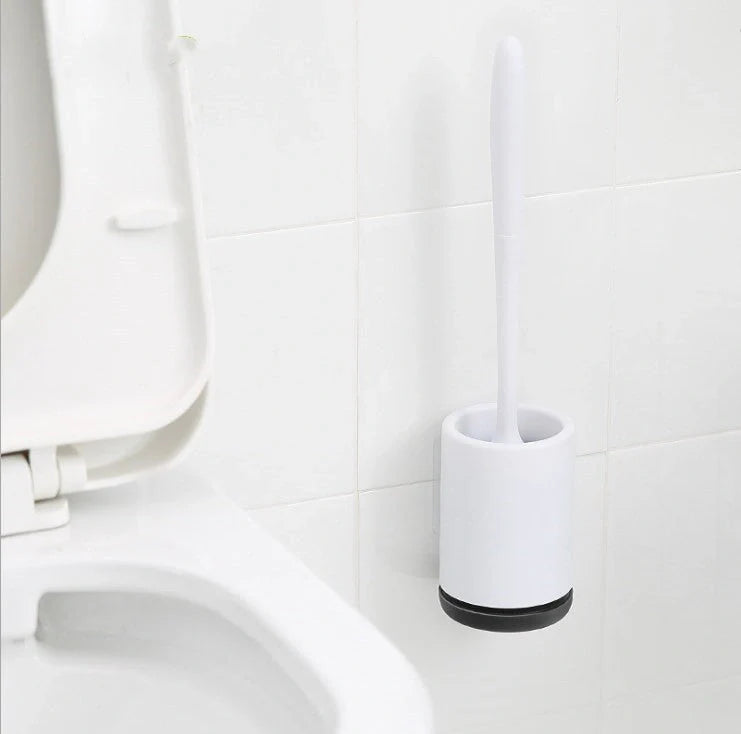 Non-stick Hair Soft Plastic Brush Head Toilet with ergonomic handle and TPR bristles for effective cleaning