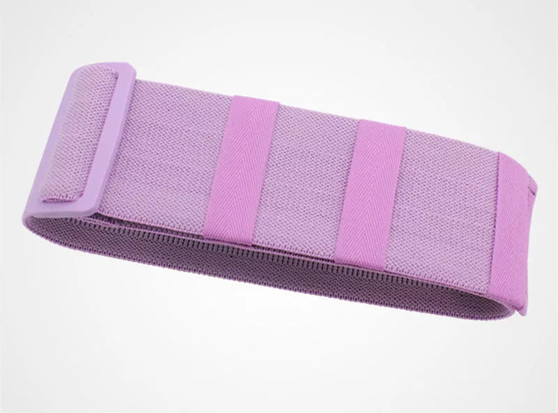 Aolikes Adjustable Fitness Stretch Training Booty Bands in grey, purple, pink, and blue