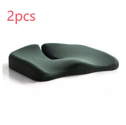 Memory foam seat cushion with non-slip bottom for office and car use