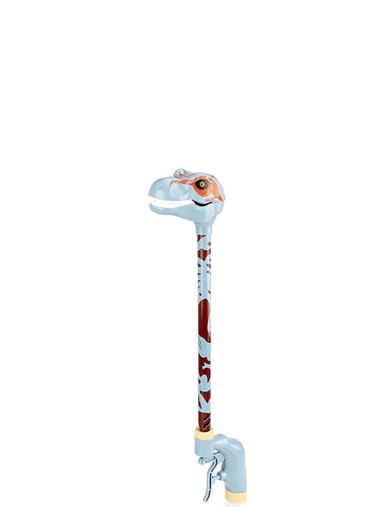 Colorful dinosaur and flamingo-shaped water blasters for kids, perfect for summer water battles and outdoor fun