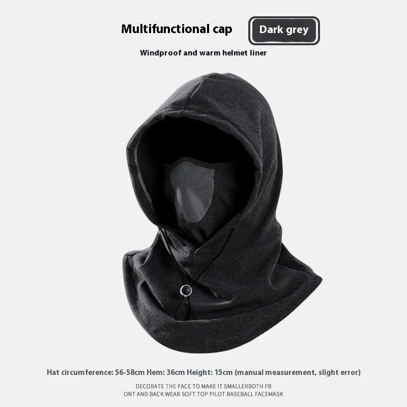 Premium fleece face mask and neck warmer with 360-degree coverage, adjustable drawstring, and versatile design for winter outdoor activities