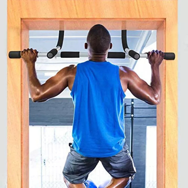 Indoor fitness door frame pull-up bar for strength training