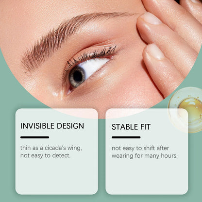 Pack of 80 hydrating eyelid sticker patches with glycerol and hyaluronic acid formula.