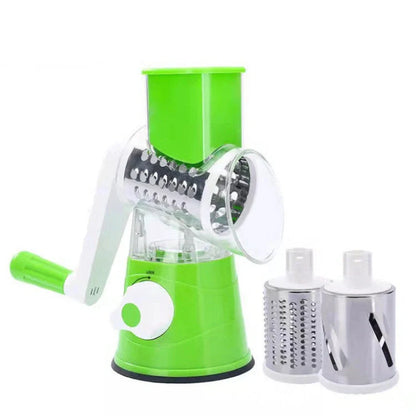 Multifunctional vegetable cutter with safety design and 30+ slicing options