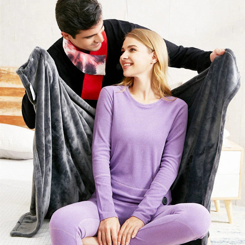 Cozy heated flannel blanket with soft, plush fabric and adjustable temperature controls for year-round warmth and comfort