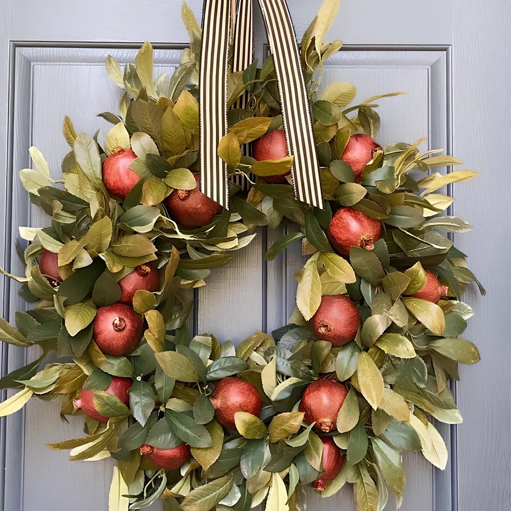 Christmas door hanging decoration measuring 50cm with plastic construction and luminous ornament options