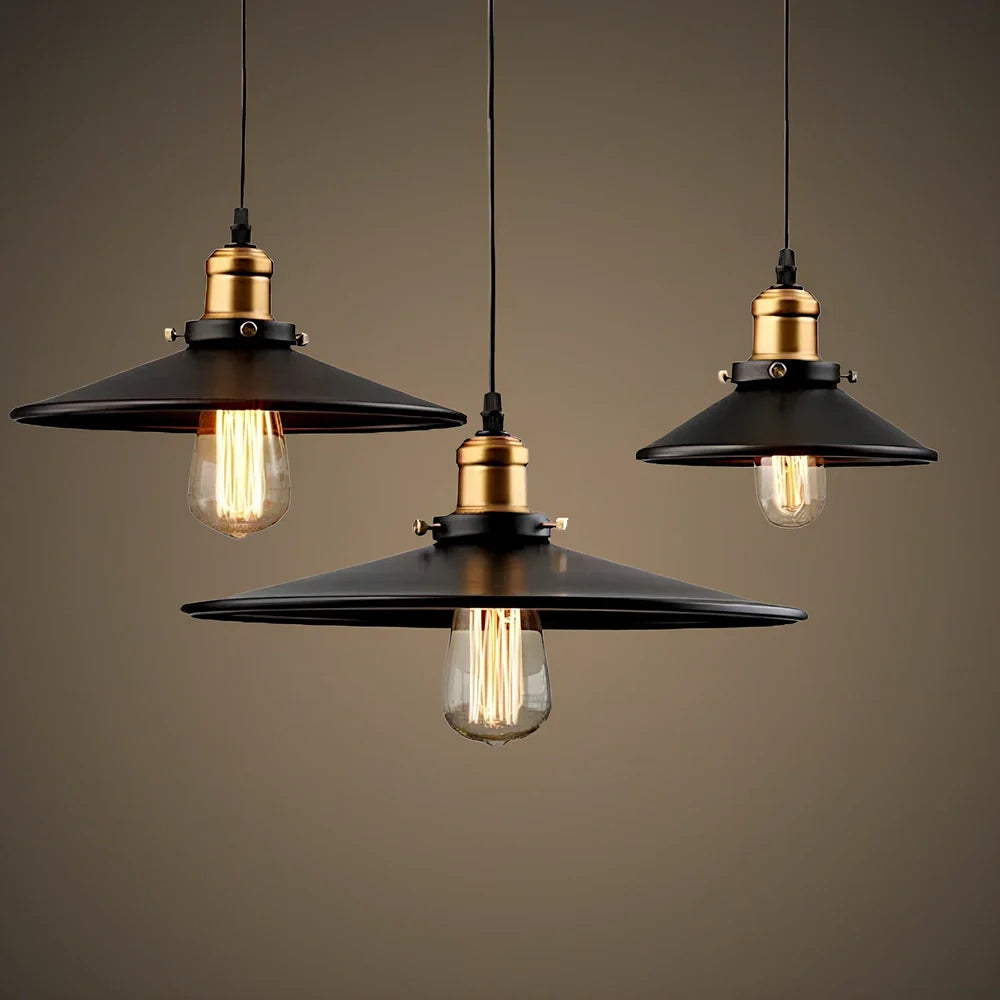 Vintage black iron chandelier with 26cm diameter and 220mm dimensions for dining room lighting