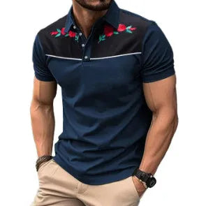 Men's Short Sleeve Polo Shirt Summer Sports Top with Mesh Fabric, Available in Sizes S to 6XL with Zipper Decorations, Picture Colour