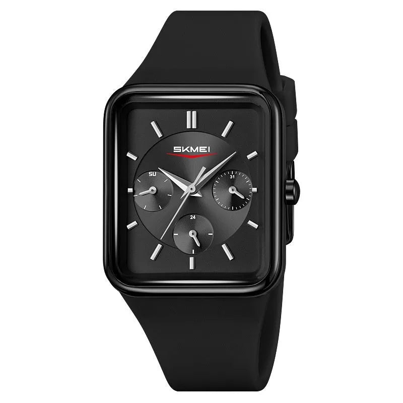 Square silicone digital waterproof watch for girls in multiple colour combinations
