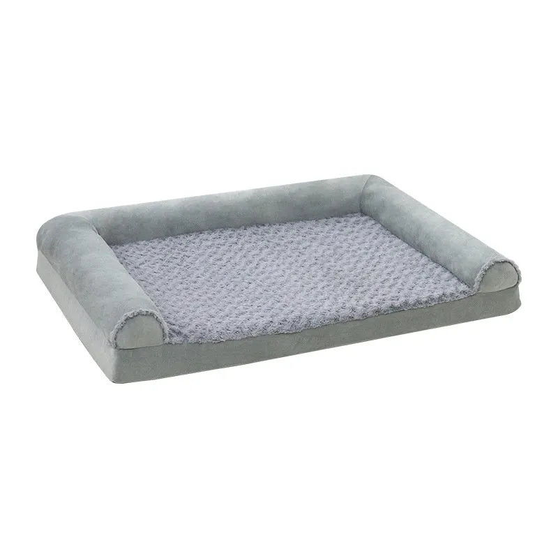 Cloth dog kennel in light grey or dark grey, showing sizes for medium to large breeds