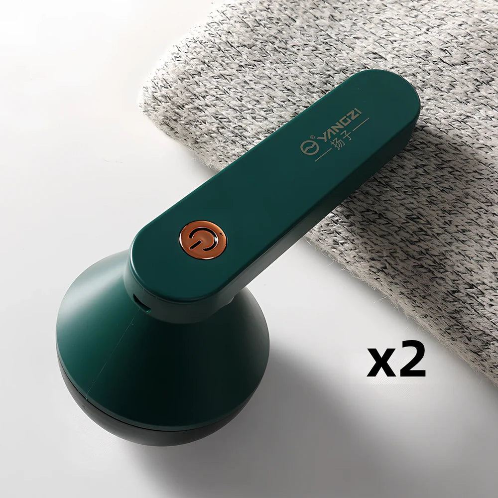 White and green charging shaving machine with straight plug design measuring 13.5cm