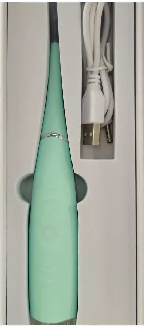 Ultrasonic tartar remover in white, pink, blue, and black colors for effective dental care at home