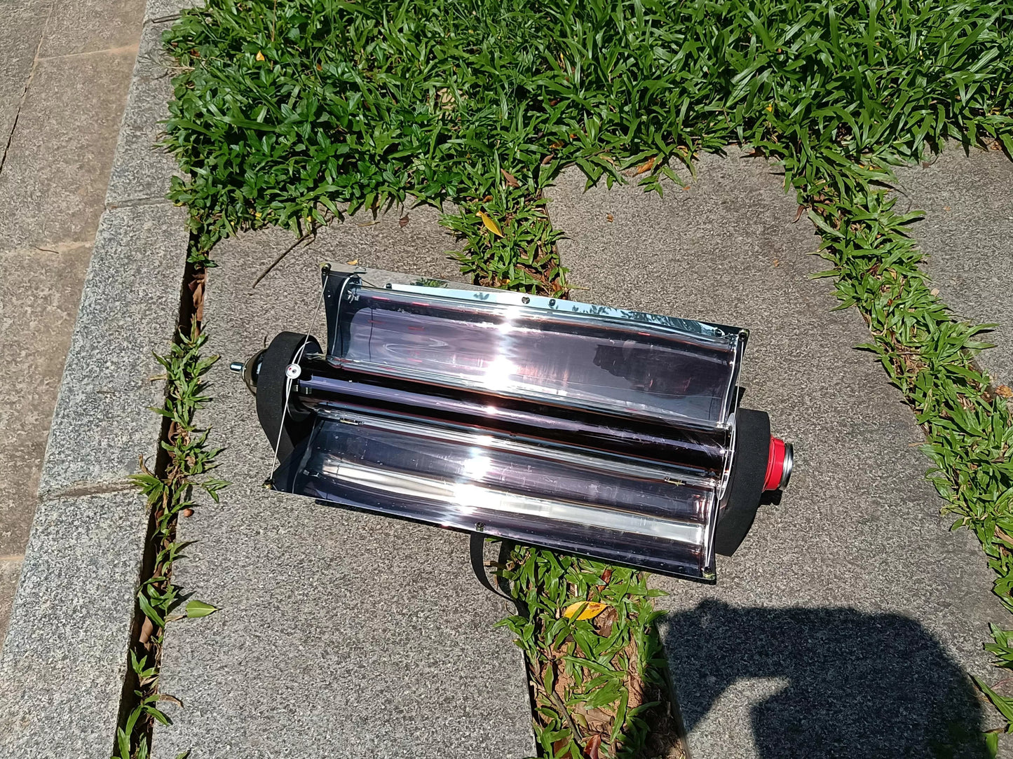 Outdoor Portable Smokeless Vacuum Oven Grill with silver finish and compact design