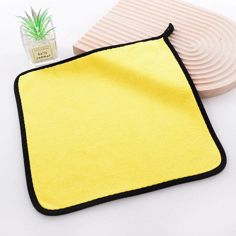 Sunny yellow coral velvet microfiber towel, 30 * 40cm, for quick drying and soft skin care
