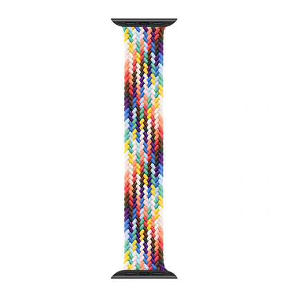 Elastic nylon braided watch strap in British lavender for Apple Watch, 38/40/41mm size with 120mm length fitting 130-140mm wrists