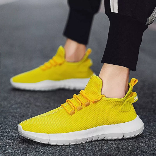 Men's lightweight mesh sports and casual shoes in various colors