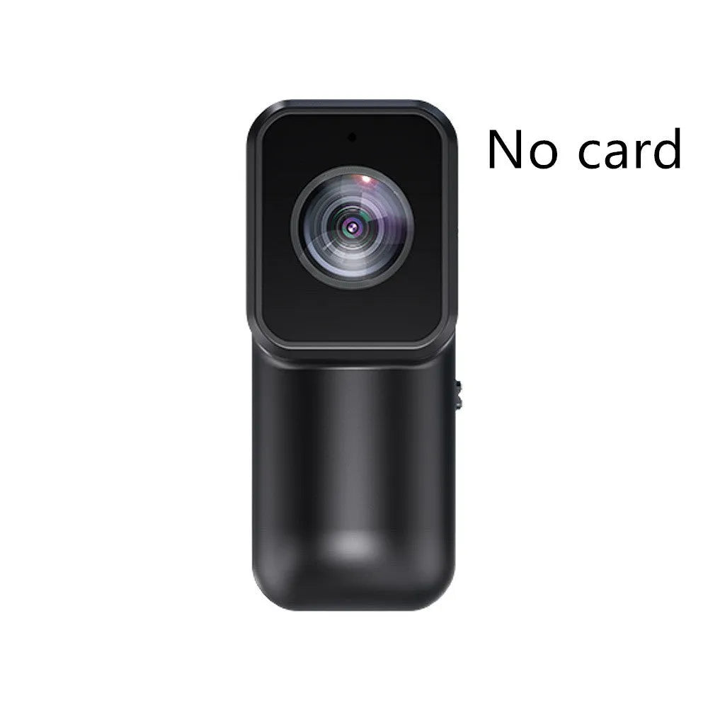 Black mini WiFi sports camera recorder 61.5x27x27mm with wristband riding bracket, cycling bracket, back clip, and pet strap.