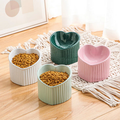 Elevated Ceramic Pet Bowl with Angled Design for Comfortable and Hygienic Feeding