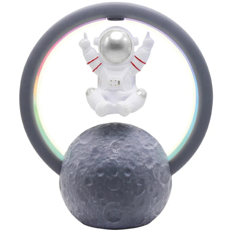 Floating Astronaut Bluetooth Speaker with magnetic levitation and RGB lighting