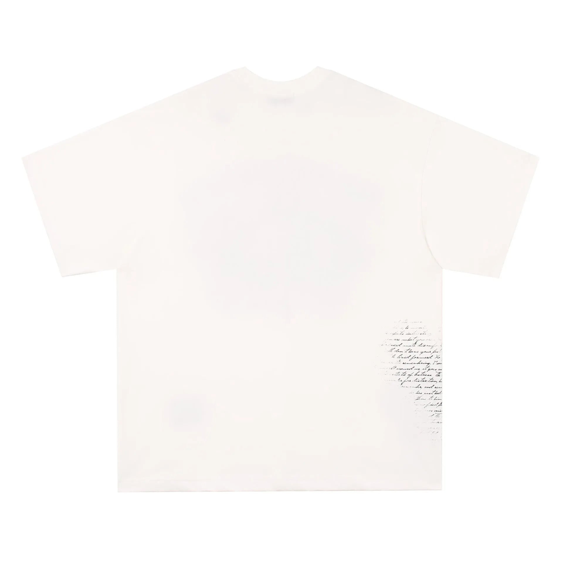 Black and white graphic t-shirt with retro hip hop gothic letter print, short sleeves.