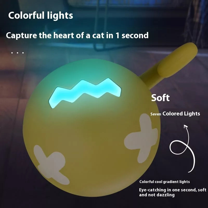 Smart Interactive Cat Toy Ball in vibrant colors with detachable tail