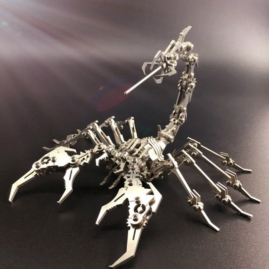 Stunningly detailed 3D metal puzzle featuring a fire-breathing ice dragon and scorpion king design