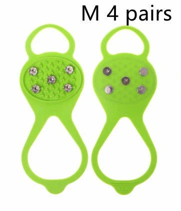 Silicone Non-Slip Shoe Grips for ice and snow safety in multiple colors