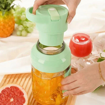 Portable Electric Juicer with Double-Handled Design, Large 50oz Capacity, and USB Charging for On-the-Go Convenience