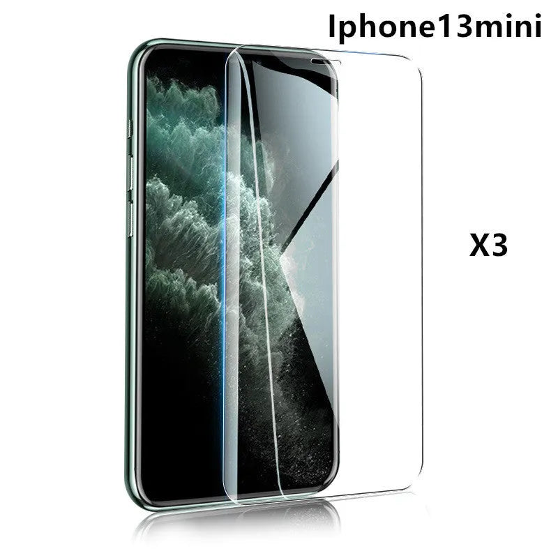Tempered glass screen protector with 9H hardness and oleophobic coating for iPhone and Samsung phones