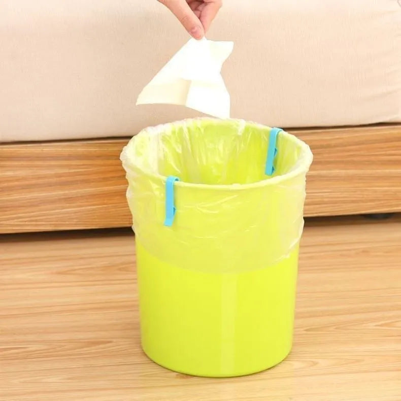 PP plastic non-slip garbage bag fixing clip for securing bin liners.