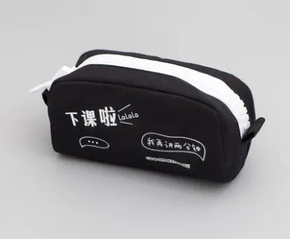 Leather pencil case, 22cm x 9.5cm x 7cm, zip closure, animal and fruit patterns, 18 colours