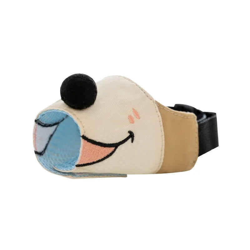 Canvas dog muzzle in Ollie Brown Bear colour, suitable for dogs 3-50kg with four size options