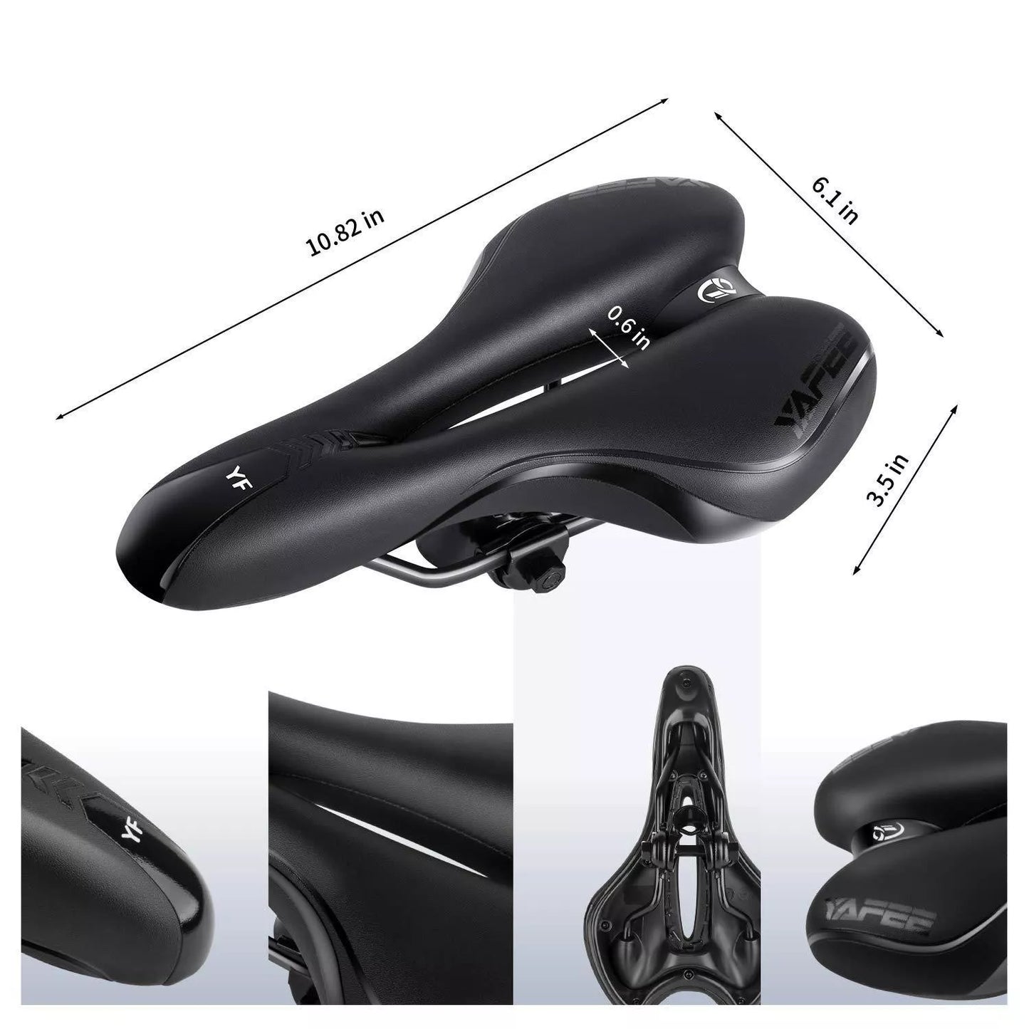 Mountain Bike Hollow Breathable Saddle Seat Cushion YF-1034-3 in black and blue