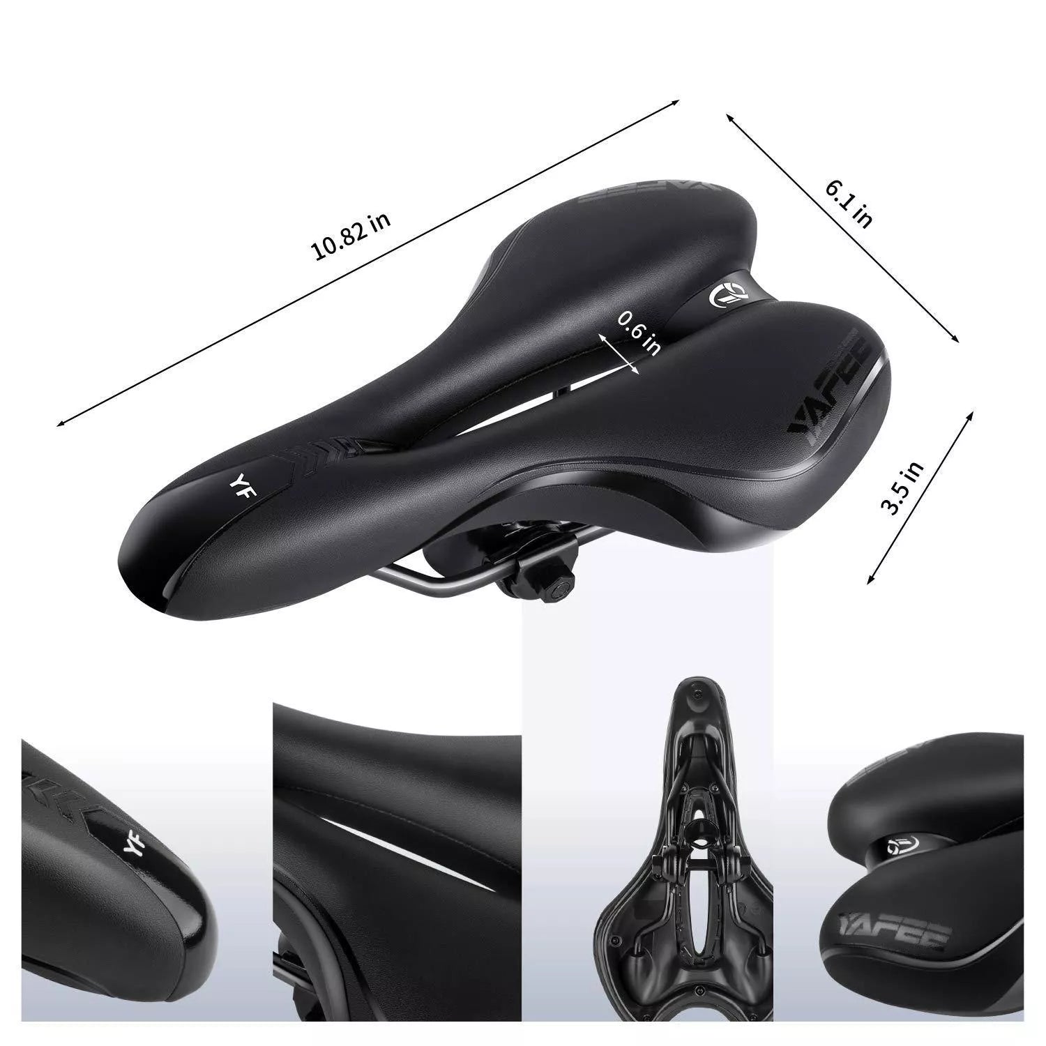 Mountain Bike Hollow Breathable Saddle Seat Cushion YF-1034-3 in black and blue