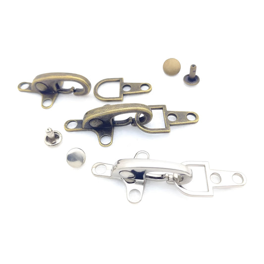 Zinc alloy aircraft buckle decoration in metallic finish for backpacks and jackets