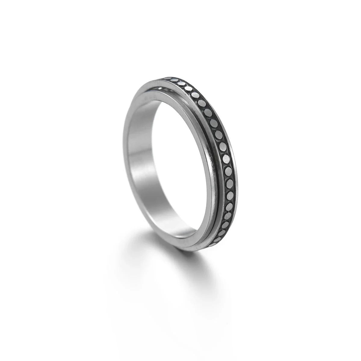 Titanium steel ring with captivating star and moon designs, available in various styles and sizes