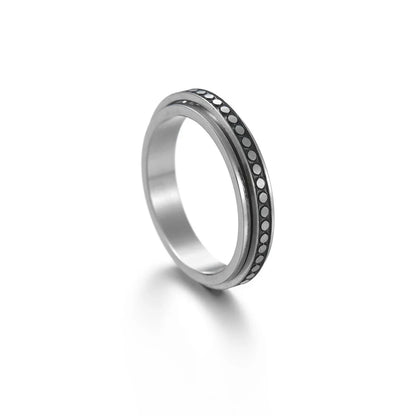 Titanium steel ring with captivating star and moon designs, available in various styles and sizes