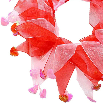 Adorable Valentine's Day pet hairband and scarf set for dogs