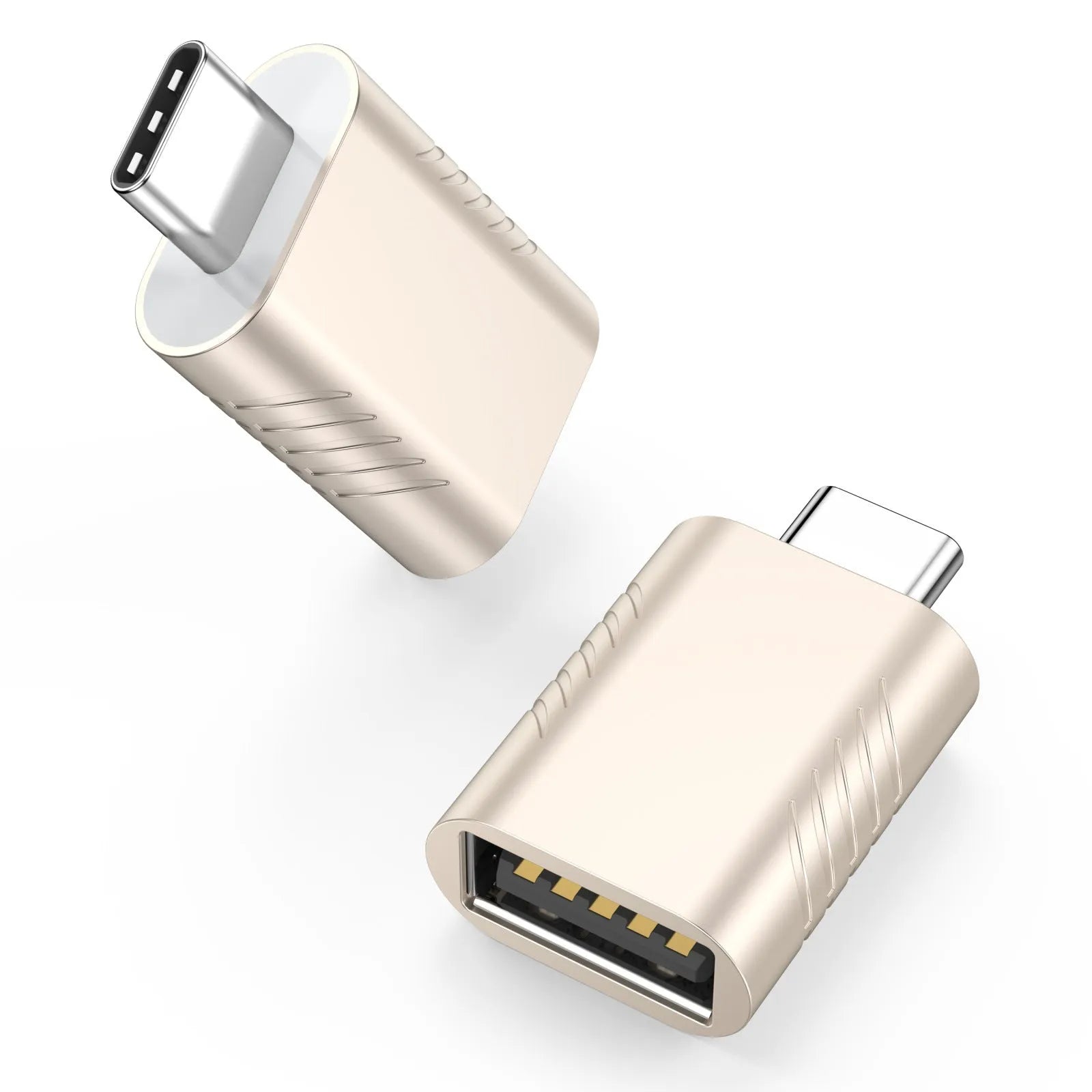 USB C to USB A converter adapter with metallic zinc alloy shell in various colour options