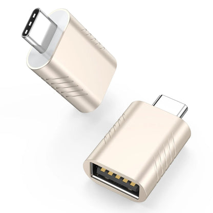 USB C to USB A converter adapter with metallic zinc alloy shell in various colour options