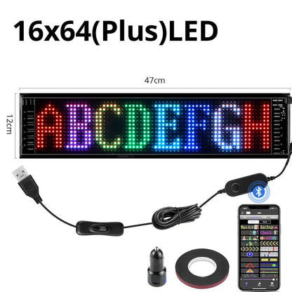 USB programmable LED pixel matrix soft screen displaying custom graphics with 16×192 resolution