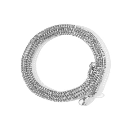 Vacuum electroplated stainless steel chain necklace for men and women, 3mm width, 24 inches length