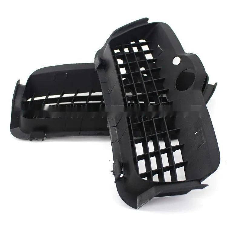 Pair of black ABS plastic Volkswagen Golf 3 fog lamp covers for front bumper.