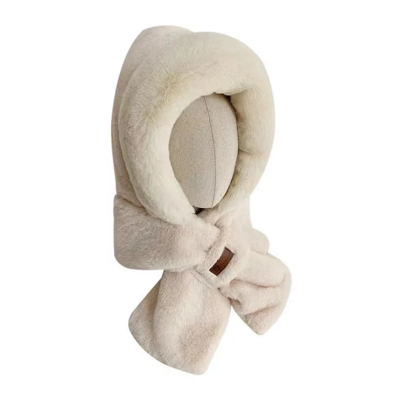 Cozy fleece-lined winter hat with integrated ear warmers for cold weather protection and style