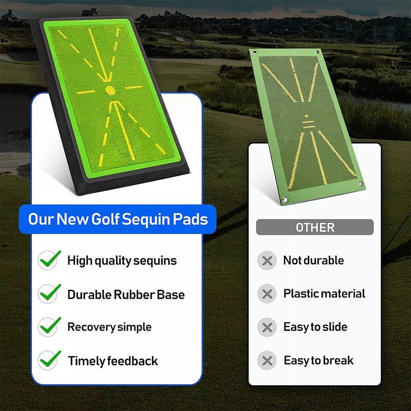 Golf Swing Practice Mat Strike with high-grade bead sheet for realistic practice